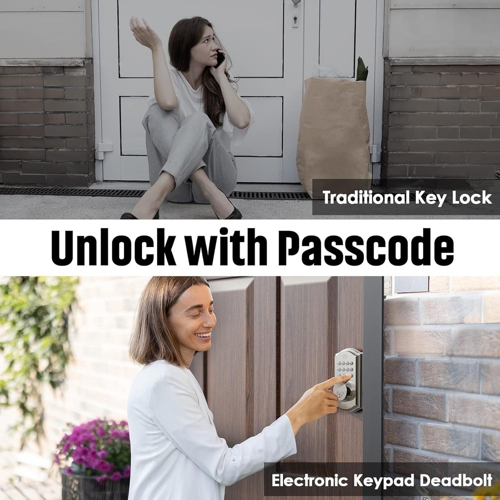 Keyless Door Locks - Keypad Electronic Door Locks, Smart Deadbolt Locks