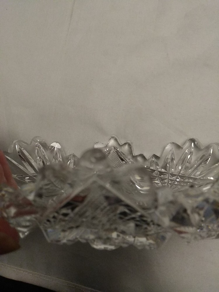 ABP Cut Crystal Sawtooth Celery Dish