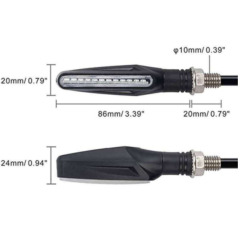 4 Pack Motorcycle Turn Signals Blinker Lights Amber Universal For Suzuki DRZ400s