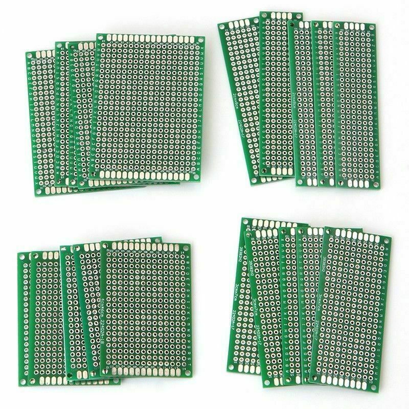 40Pcs Prototype Pcb Double-Sided Circuit Board 4X6 3X7 5X7 2X8 Cm (10Pcs Each)