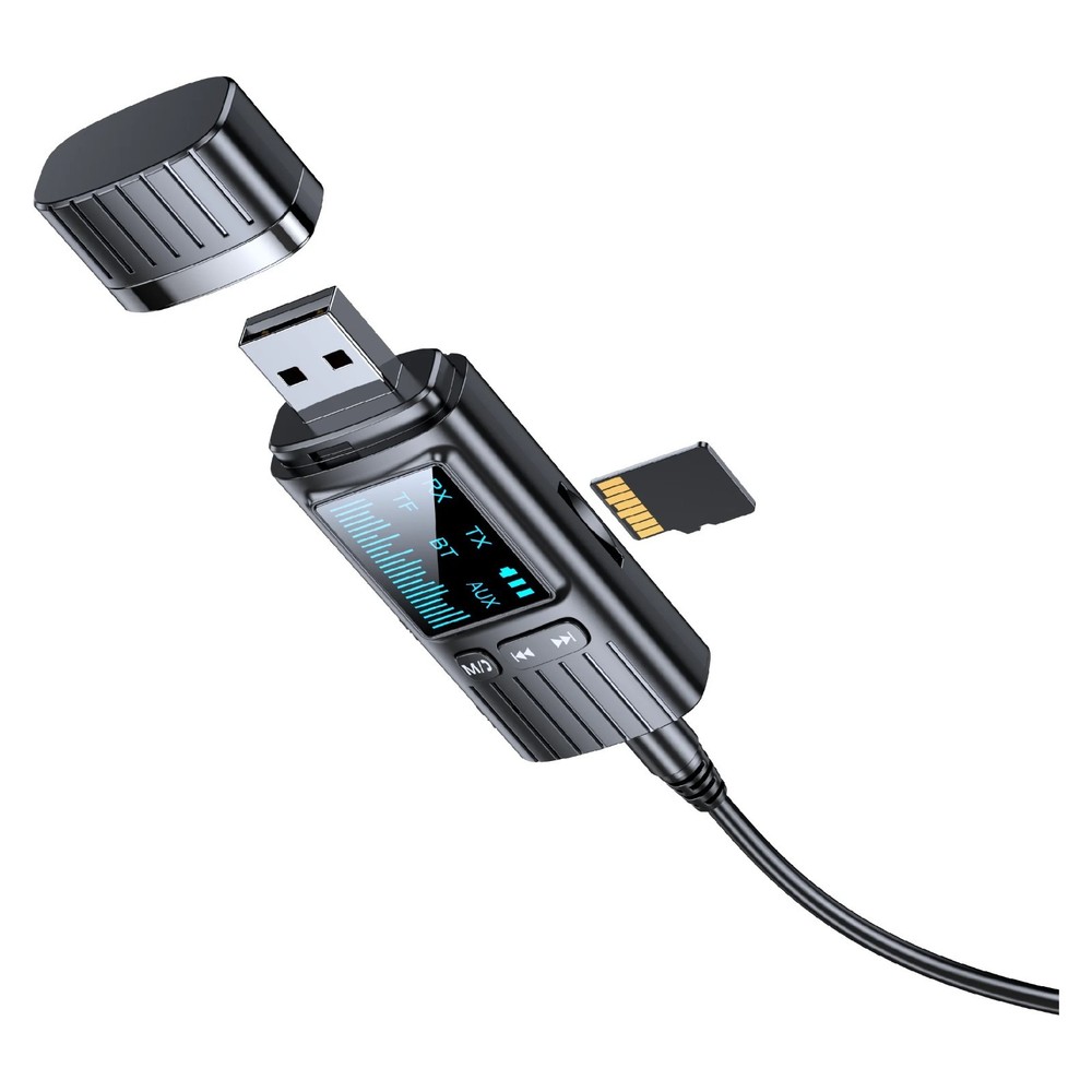 Bluetooth 5.4 Audio Receiver Transmitter AUX USB Audio adapter LED Dispaly TF