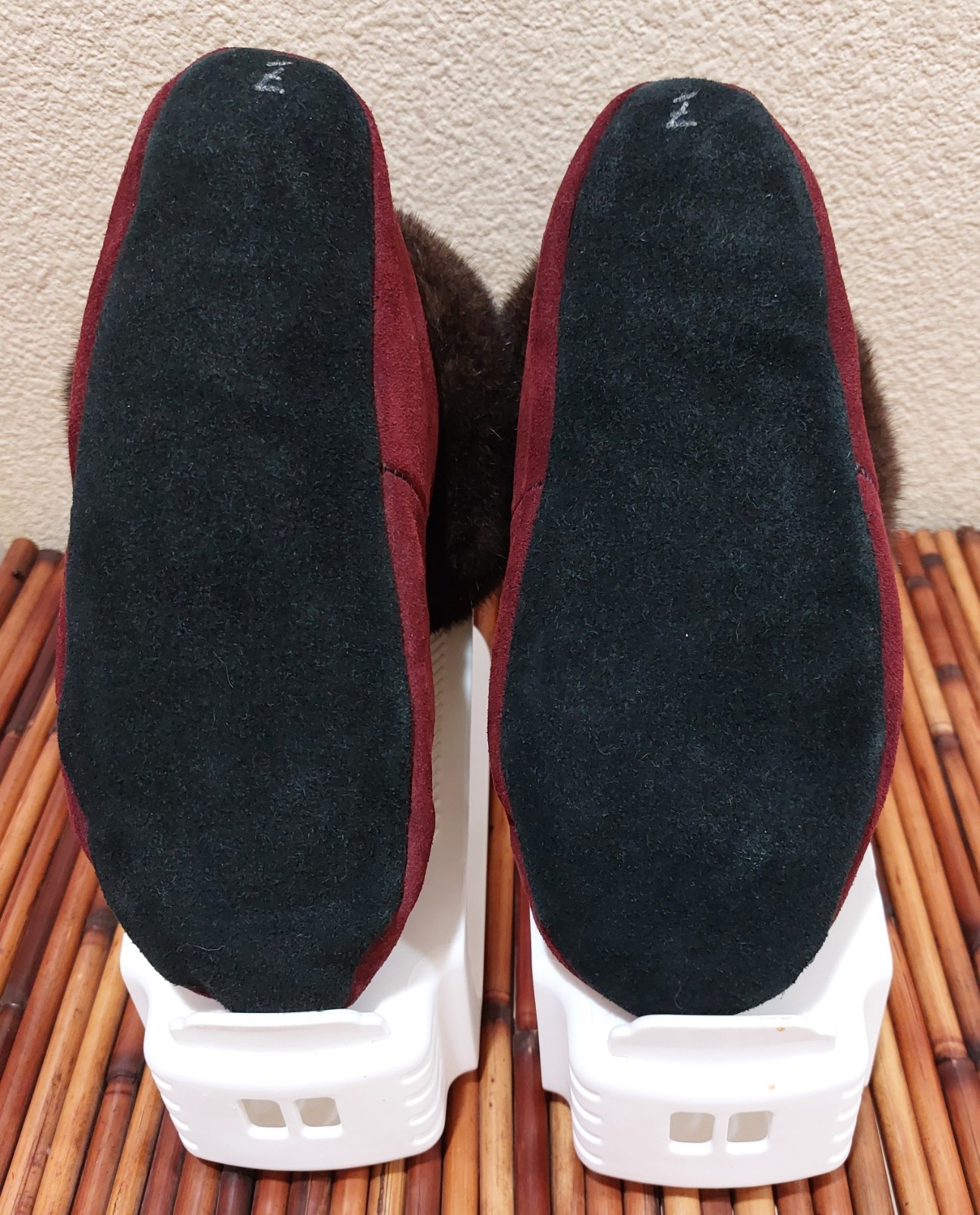 Native Alaskan Suede Leather & Fur Beaded Slippers Womens Size 7 Seal Otter NEW