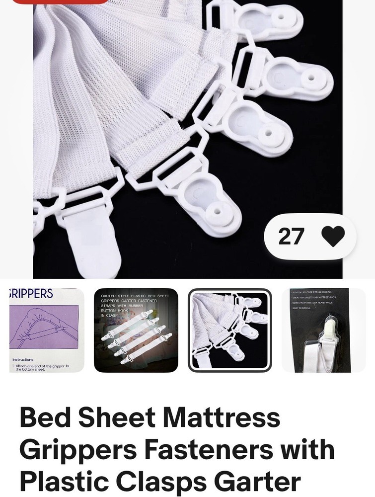 bed sheet grippers clip. 5 Total