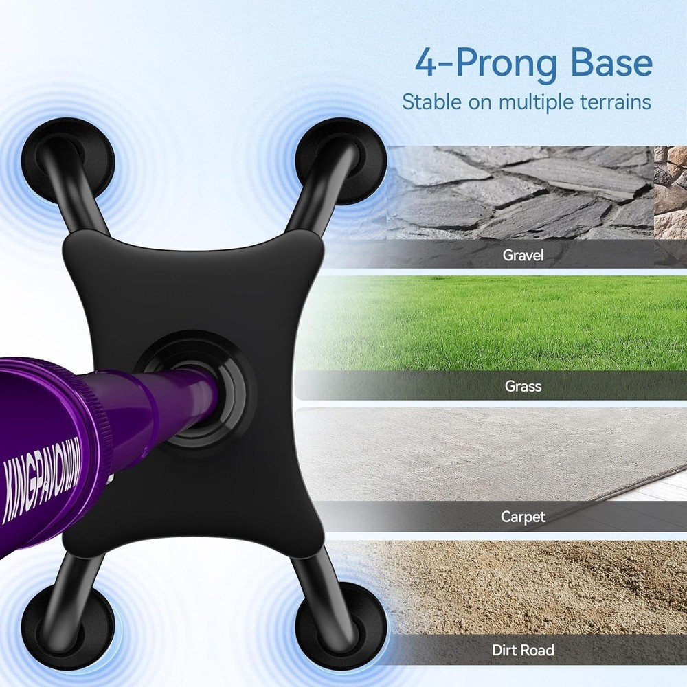 Adjustable Folding Cane for Stability - Ideal for Recovery & Mobility