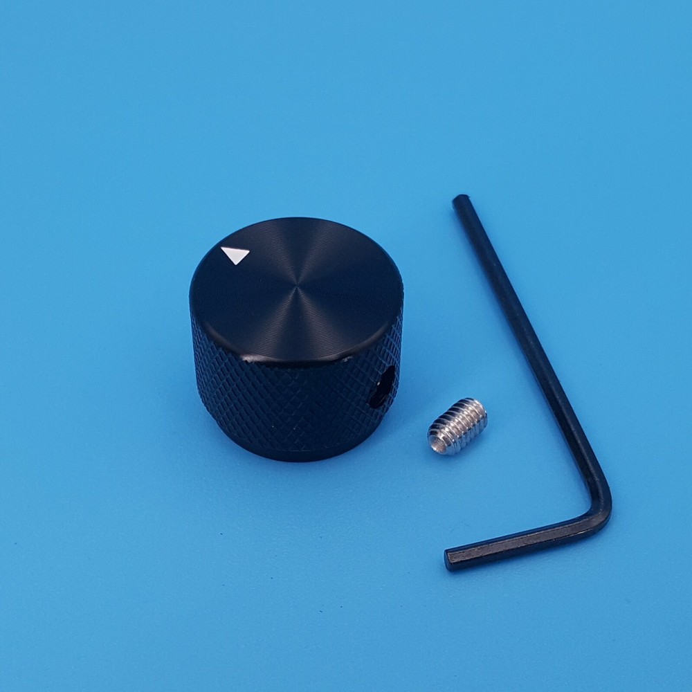 5PC Black Solid Aluminum 20*15.5mm Audio Rotary Control 6mm Potentiometer Knobs