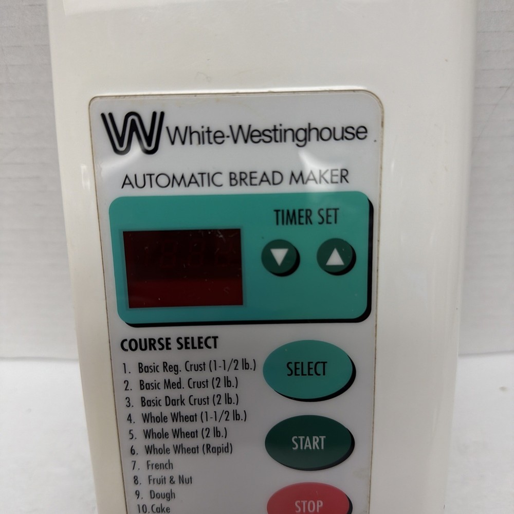 White Westinghouse Bread Maker Machine Control Panel with PCB for Model WTR-7000