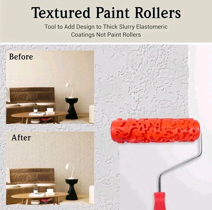 7''Paint Pattern Roller For Wall Decoration Classic Rubber Texture Roller EG323T