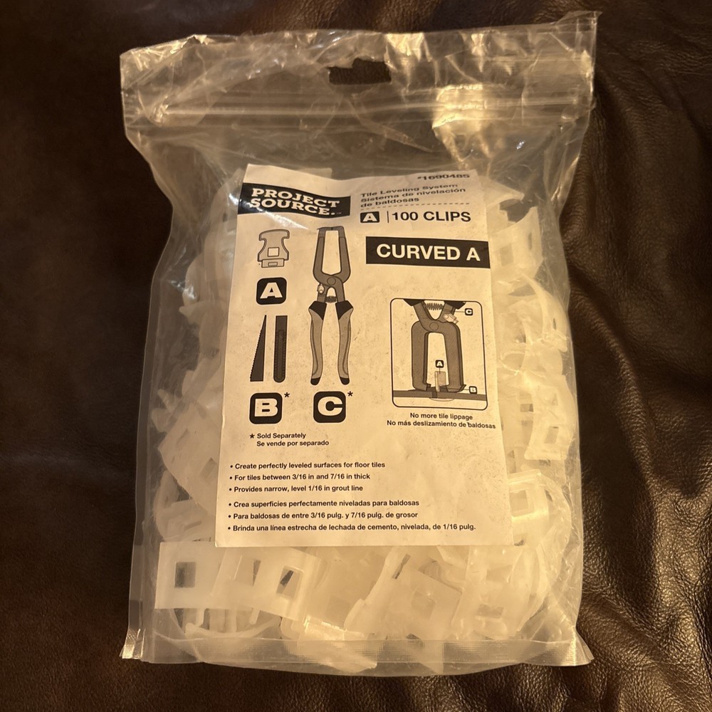 Project Source Curved A Floor Tile Leveling System Clips Part A 100-Pack 1690485