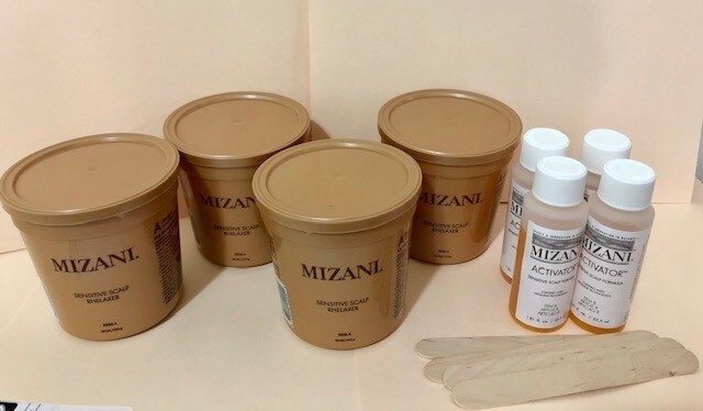 (New Packaging) Mizani Sensitive Scalp Relaxer 4 Application Kit