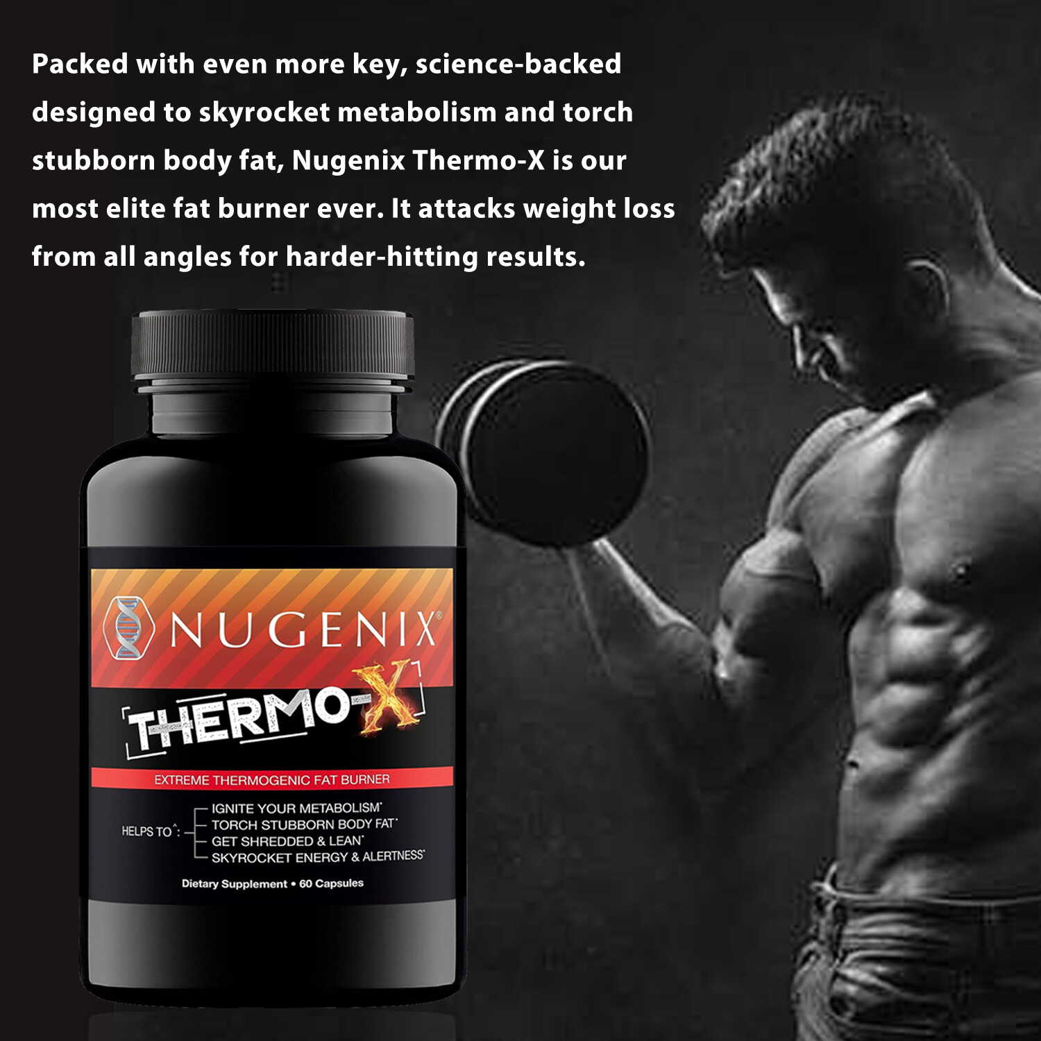 NUGENIX THERMO-X - Metabolic Accelerator, Men's Thermo Fat Burner, Weight Loss