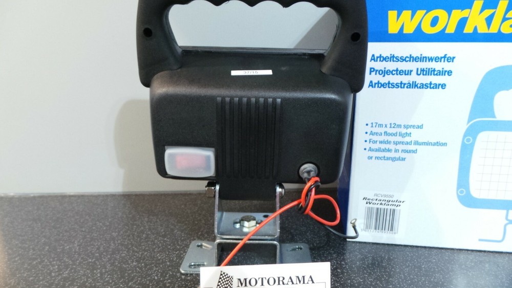 RING SWITCHED WORKLAMP 12/24 VOLT RCV9550 RECTANGULAR HALOGEN BRIGHT/LONG BEAM