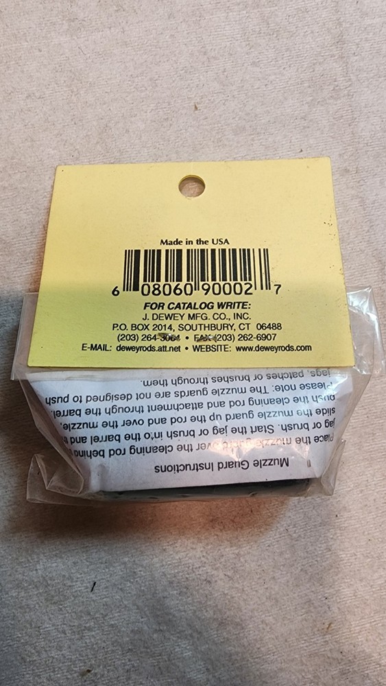 J. Dewey Delrin Muzzle Guide #M-14-1, Safe Bore Cleaning Tool