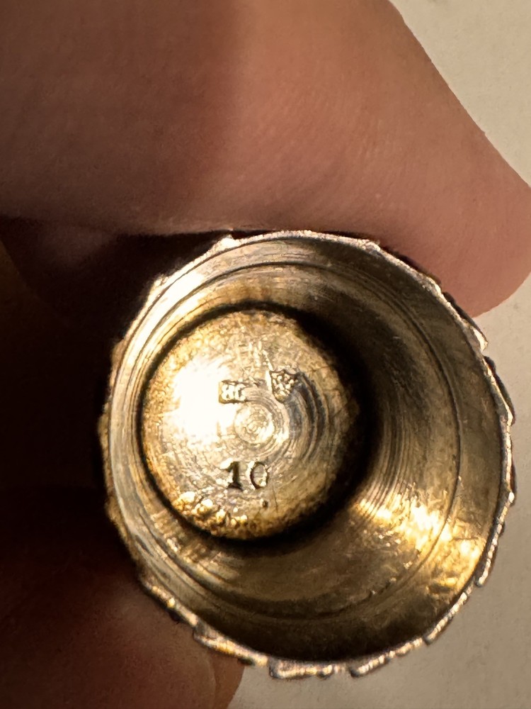 Antique rare royal silver thimble