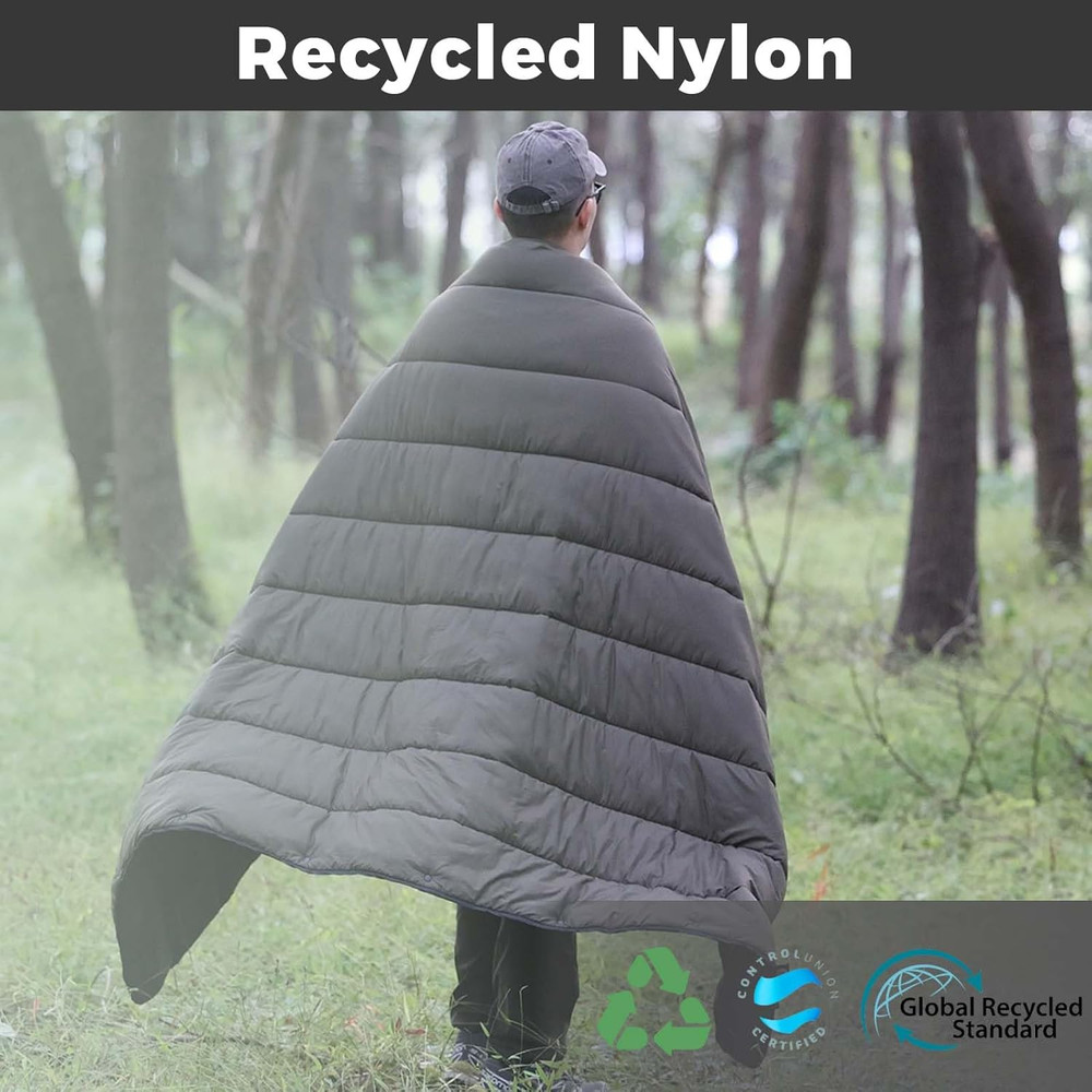Lightweight Packable Camping Blanket, Warm & Windproof Outdoor Quilt