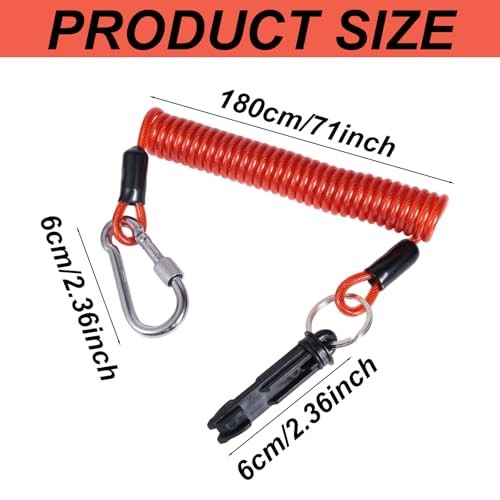 Spring Breakaway Coiled Cable Strap, Trailer Brake Away Cable Emergency Brake