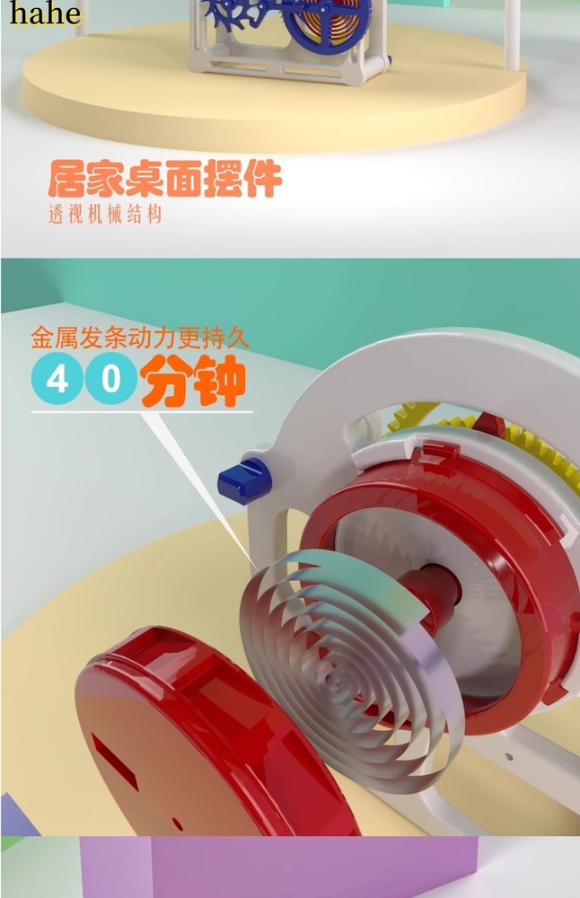 Escapement Structure Imitation Clock Movement 3D Printed Handicraft Model