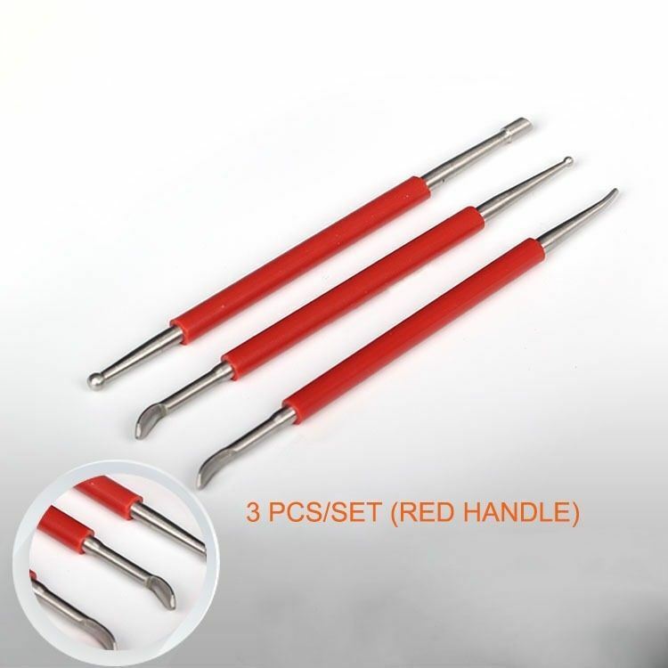 3pc Leather Craft PMC Carving Modelling Splicing Embossing Spoon Stylus Tool Set
