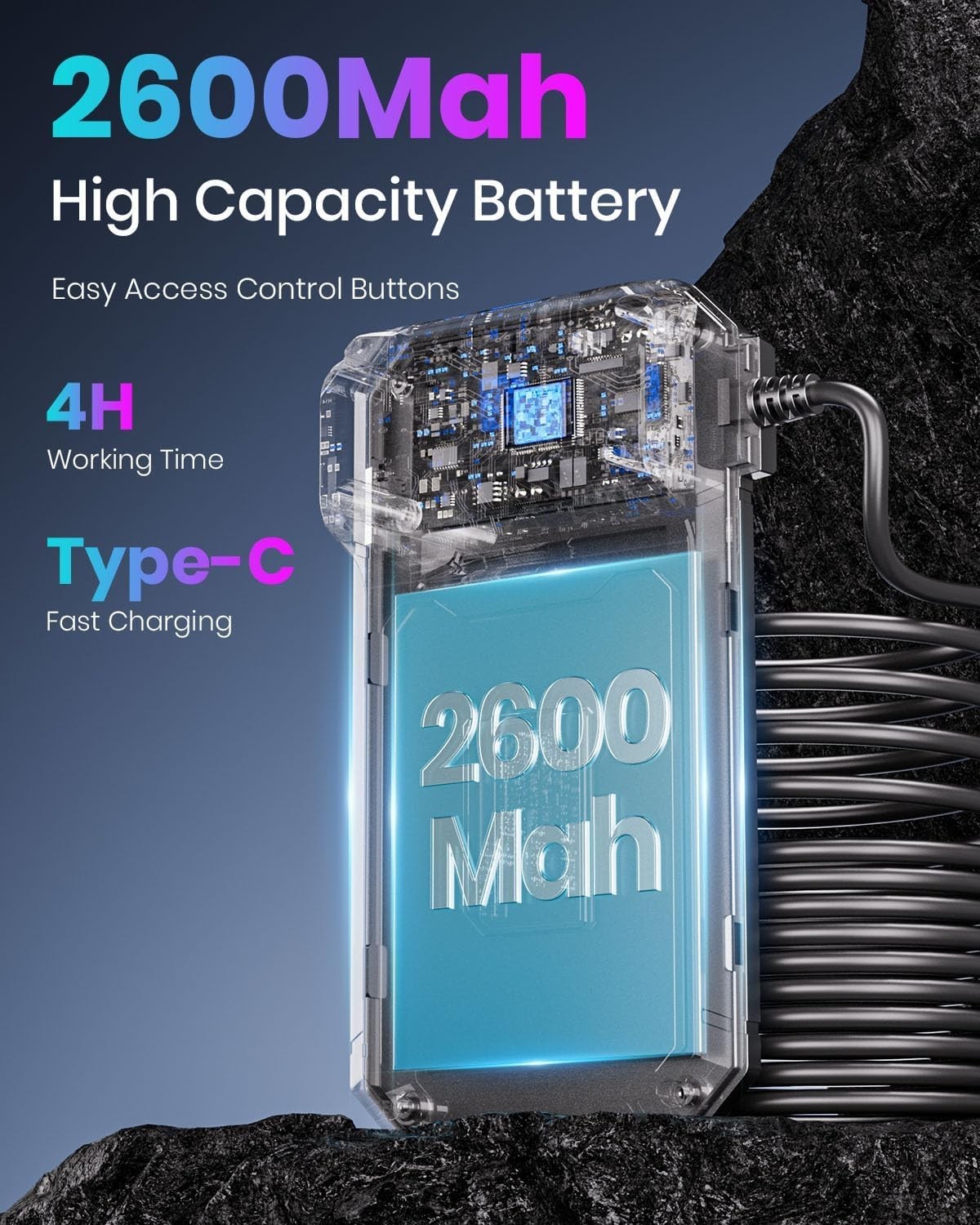 New Endoscope Camera with Light,Borescope Cameras with 4.3" IPS 1920P 16.5 FT