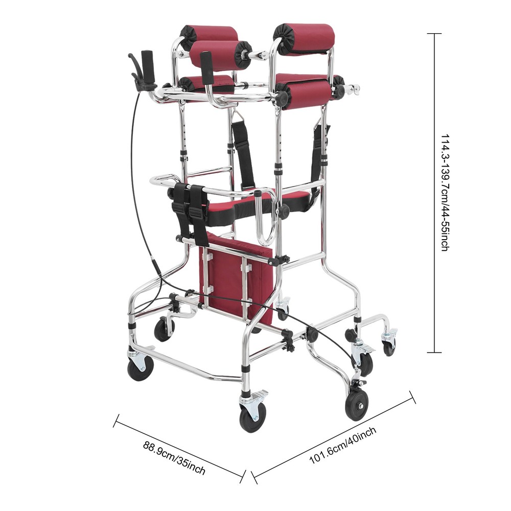 Female Rolling Walker for Elderly, Adjustable Height 8 Wheels Mobility Aid 220lb
