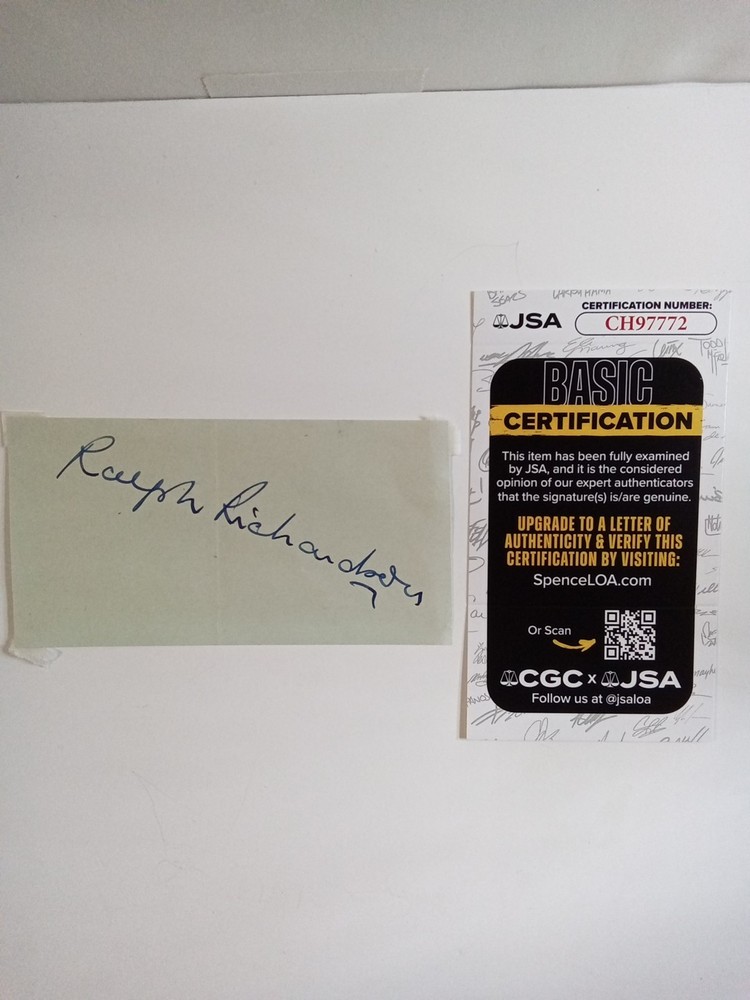 Ralph Richardson Signed Cut JSA Authenticated Doctot Zhivago Actor