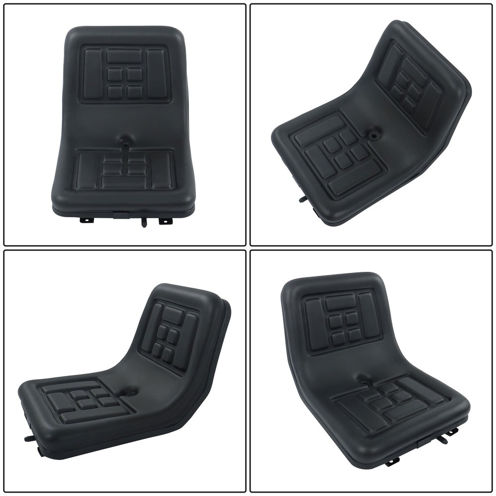 Universal Compact High Back Lawn Tractor Seat with Mounting Bolt Patterns Black