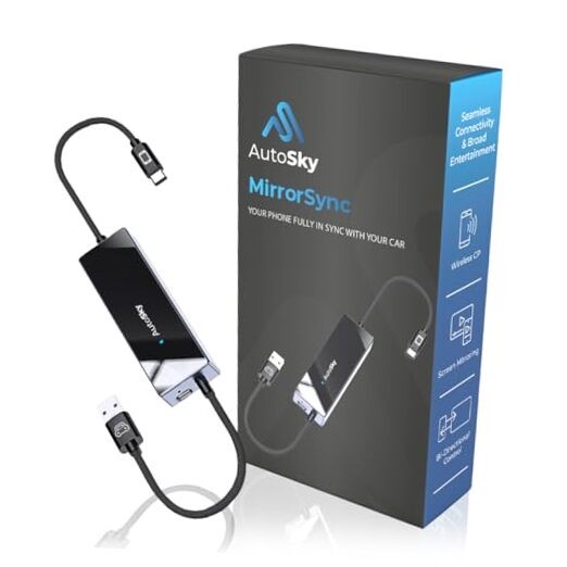 Mirror Sync AMS-1 | Wireless CarPlay Adapter & Smartphone Screen Mirroring