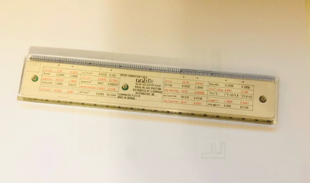 DigiTech Calculator Electronic Solar Powered with Ruler and Metric Conversions