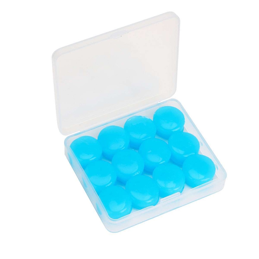 12PC Reusable Silicone Ear Plugs Noise Cancelling Earplugs Protector Study Sleep