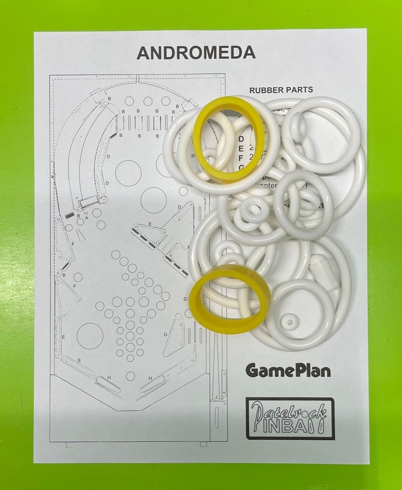 Game Plan Andromeda Pinball Machine SILICONE / RUBBER Ring Kit