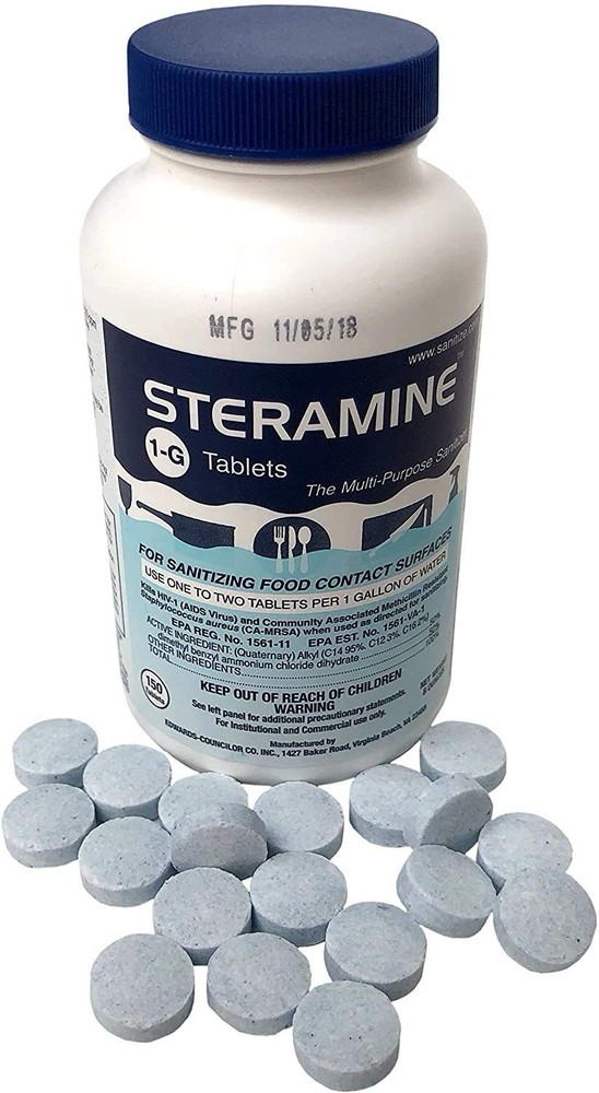 Steramine Sanitizer Tablets 150ct - (8oz)