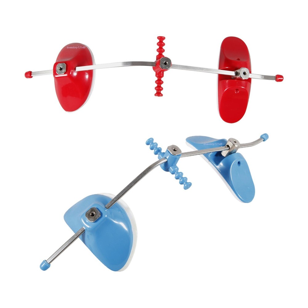 2x Dental Orthodontic Forward Reverse Pull Headgear Facemask Adjustable Red Blue