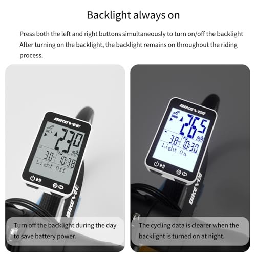 GPS Speedometer & Odometer - Wireless Bike Computer, White-A【Standard Mount】