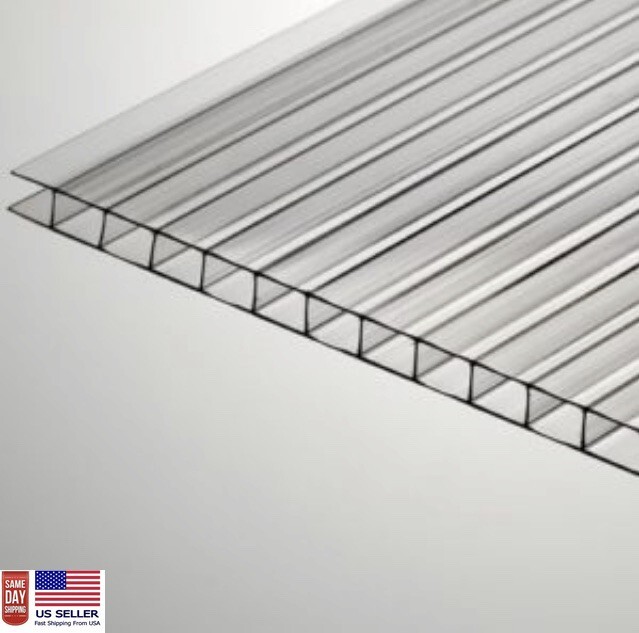 Pack of 2 sheets 24'' x 48'' x 14 mm (0.55) MULTIWALL POLYCARBONATE CLEAR PANELS
