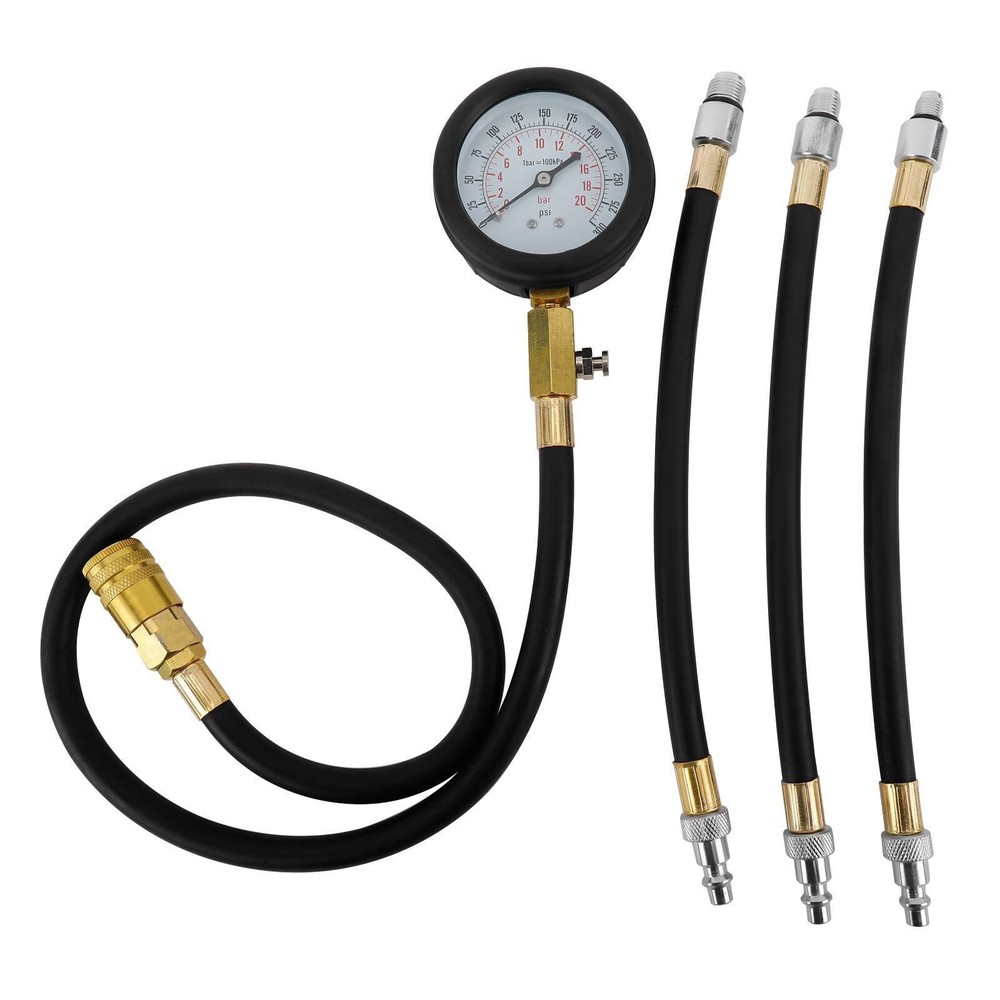 Engine Cylinder Compression Gauge Tester Kit Diagnostic Testing Tool 0-300 PSI