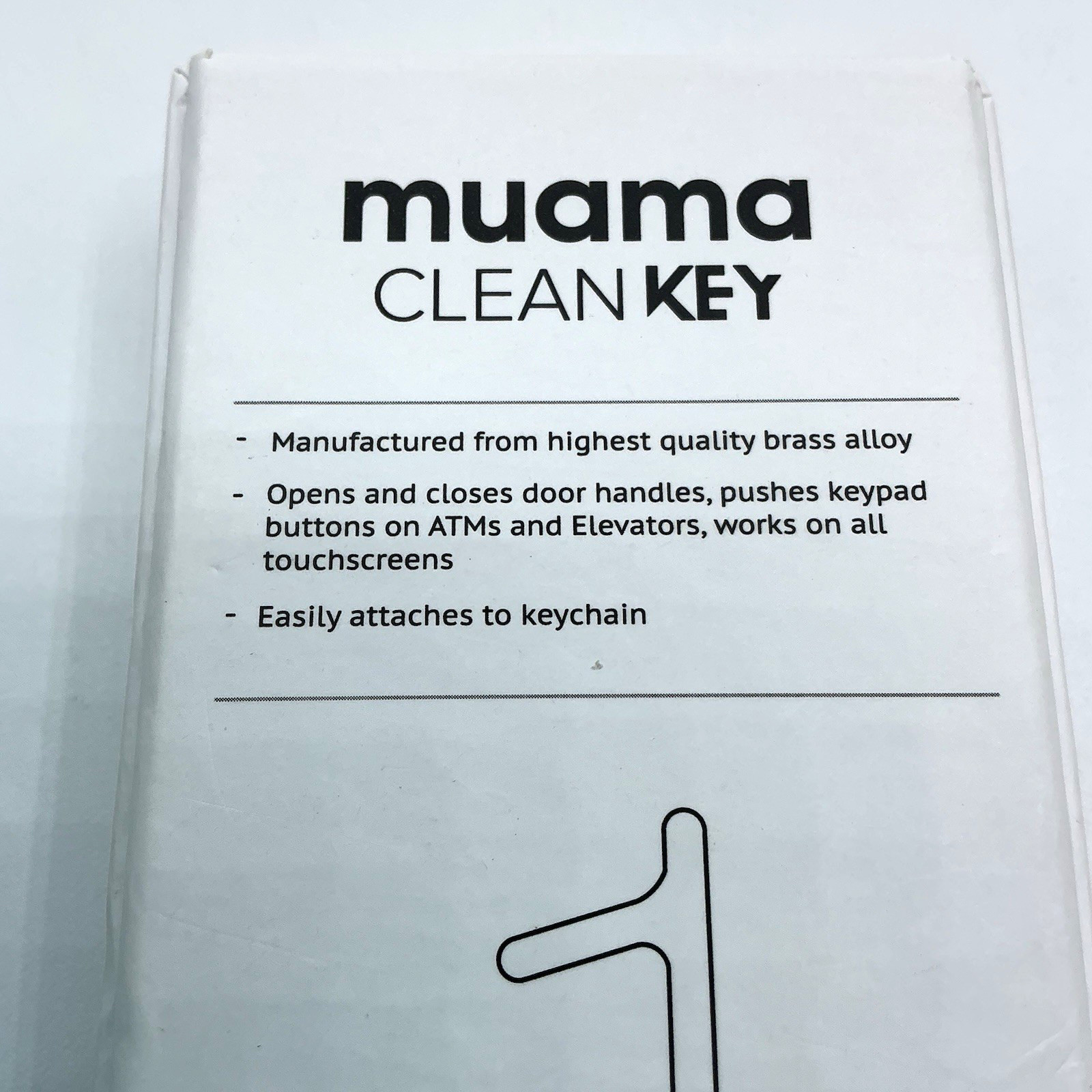 2 Muama Clean Key Open Close Door Handles Touchless Keypad ATM Keychain New