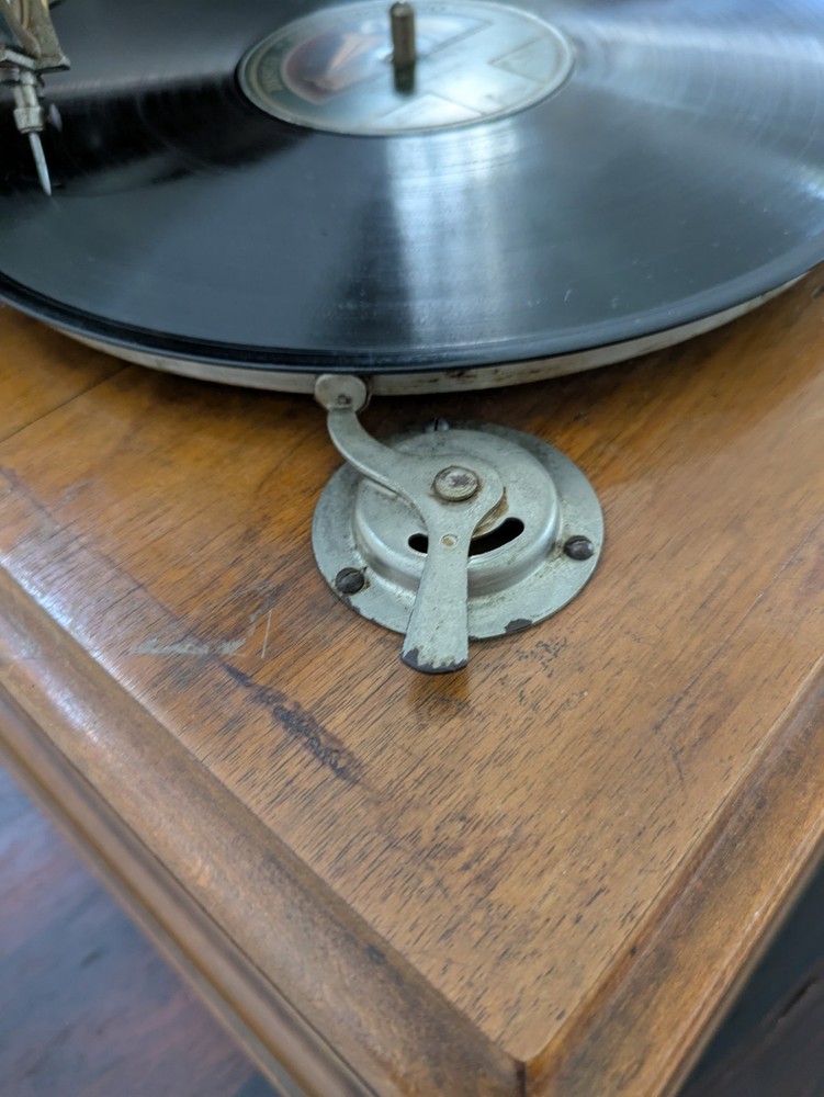 Vintage Solid Wood Gramophone