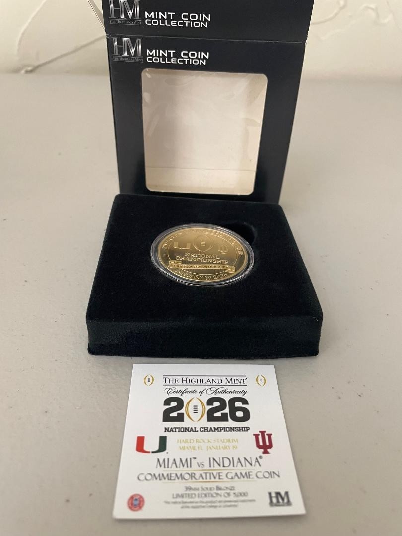 2 Pack Coin Combo from the 2026 CFP College Football National Championship Miami