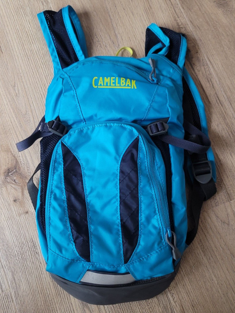 CamelBak Mini M.U.L.E. Kids Hydration Backpack 50 oz Atomic Blue NO Bladder
