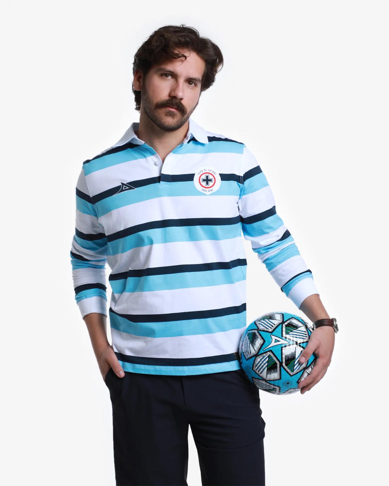 PIRMA PLAYERA CONMEMORATIVA CRUZ AZUL MEN’S  EDICIÓN ILIMITADA MARIN