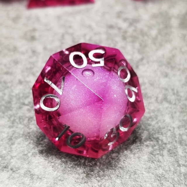 Sage's Vesper Souls Liquid Core Sharp Edge Resin Dice Set