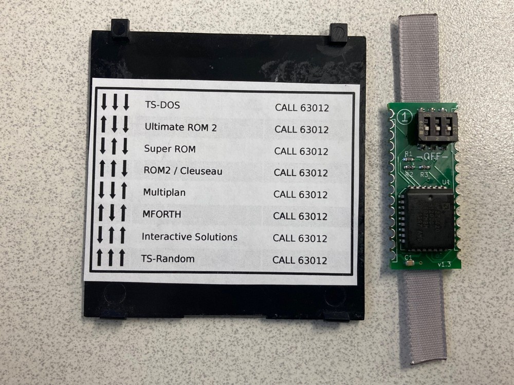 Tandy Model 100/102 ROM TS-DOS, SuperRom, UltimateROM, FORTH, Multiplan, Lucid