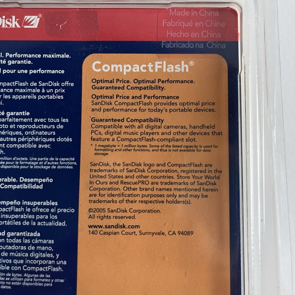 SanDisk 512 MB CompactFlash Memory Card (SDCFB-512-A10)