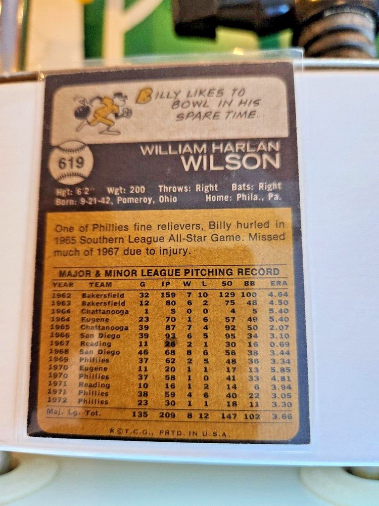 1973 #619 Billy Wilson