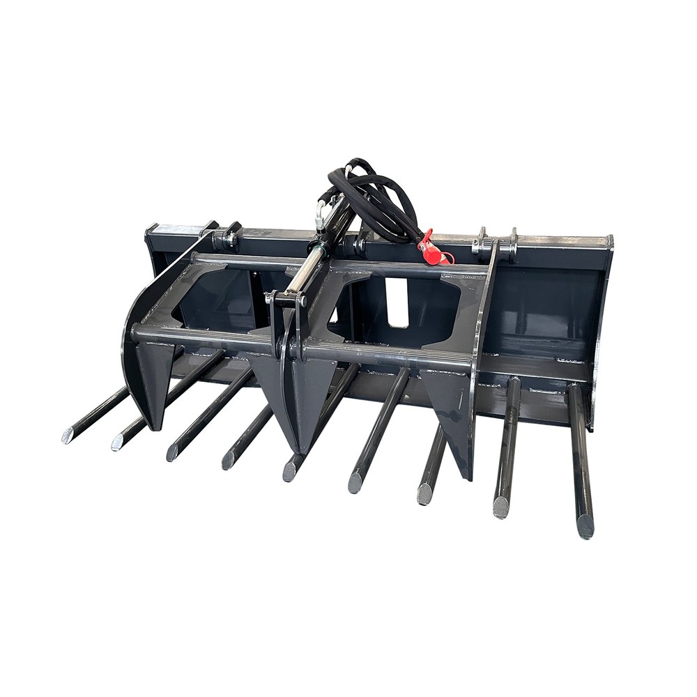 Wolverine Skid Steer Hydraulic Fork Root Grapple Attachment Grab 63" Long