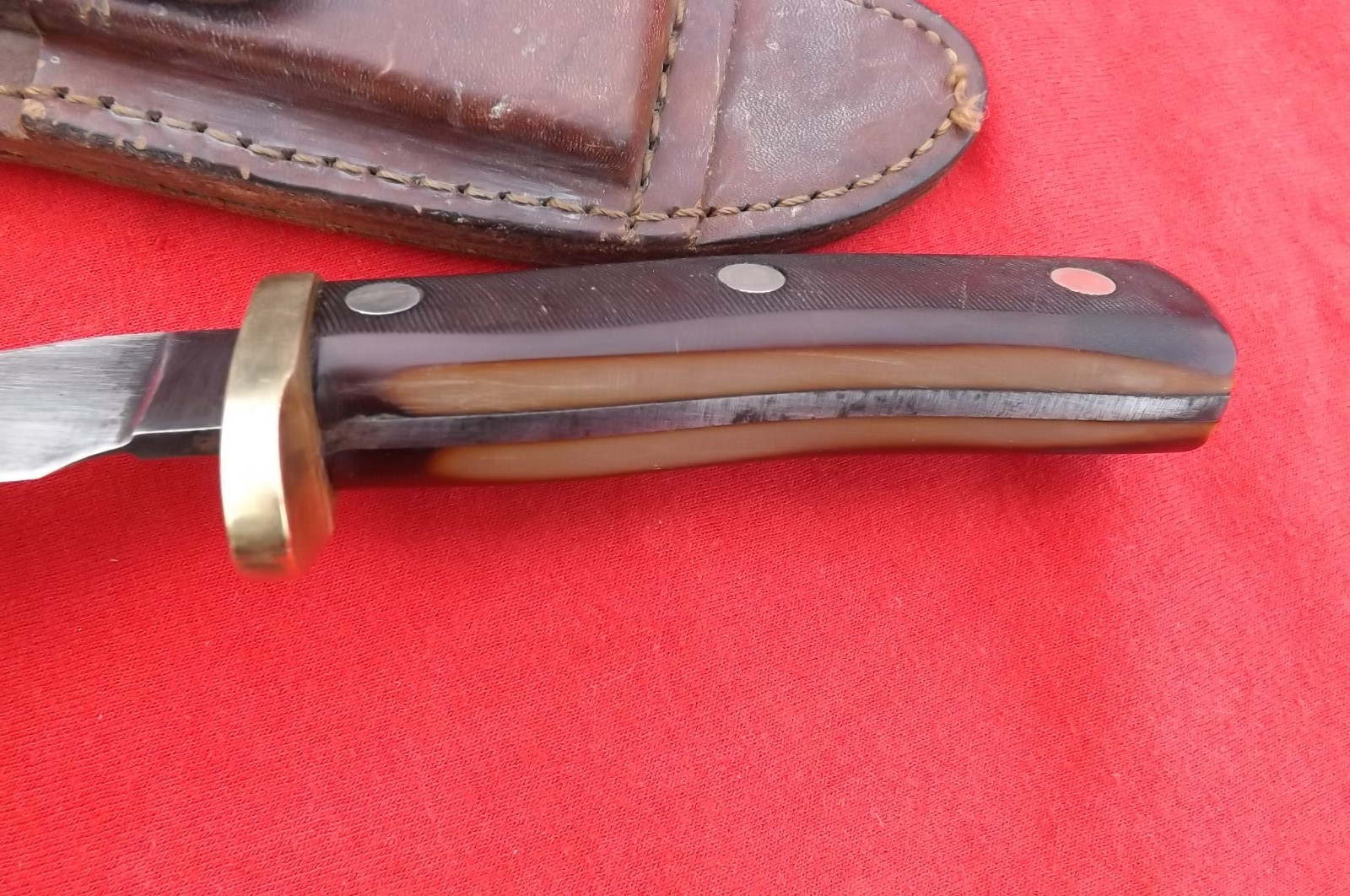 Vintage USA Schrade 160 Mountain Lion 160OT Old Timer Fixed Blade Knife N CASE