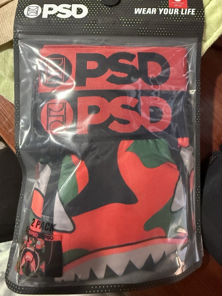 PSD Boxer Brief 2 Pack Core Standard RED CAMO Size Small