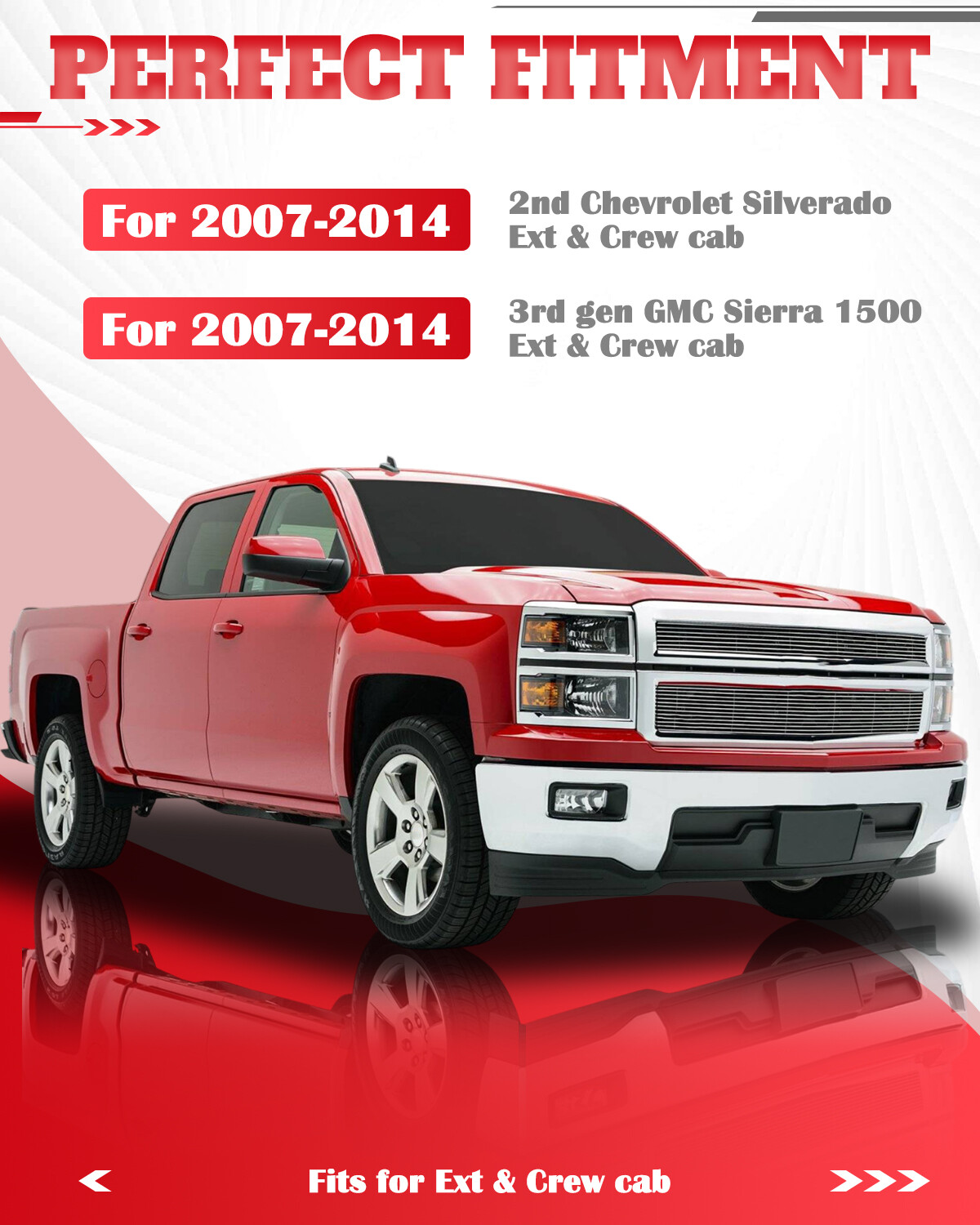 Center & Mid-Rear Frame fits 2007-2014 2nd/3rd gen Chevrolet Silverado Ext &Crew