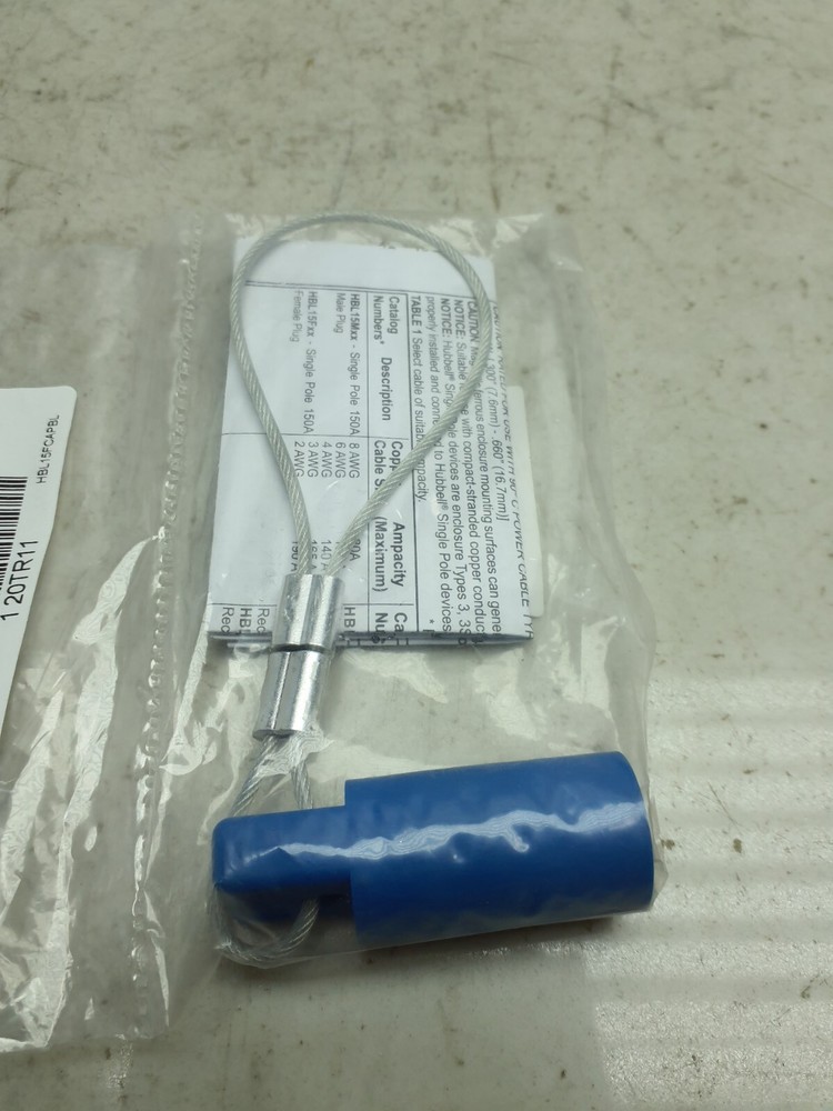 HUBBELL HBL15FCAPBL Single Pole Connector Protective Cap Blue