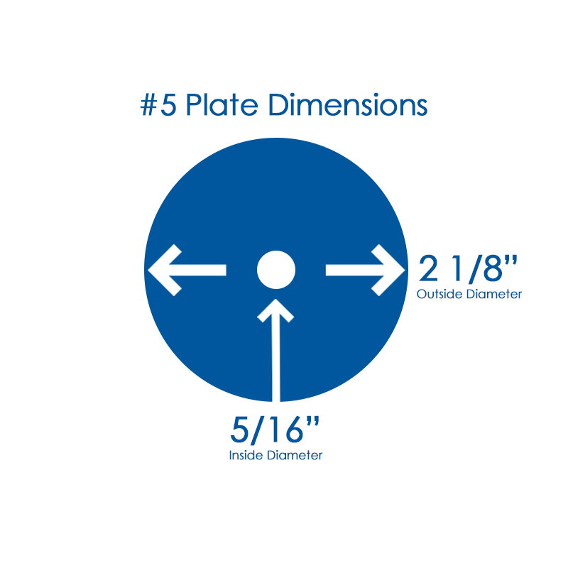 GRINDER PLATE #5 1/8 HOLES