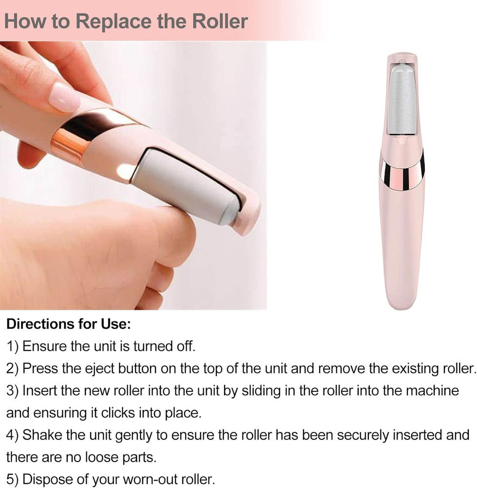10 Pack Replacement Roller Refills Compatible with Finishing Touch Flawless Pedi